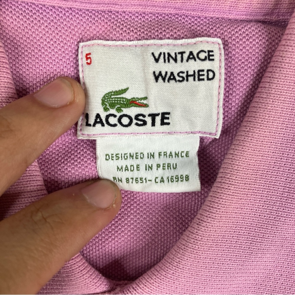 Lacoste Men's Soft Pink Polo Shirt - Picture 3 of 6